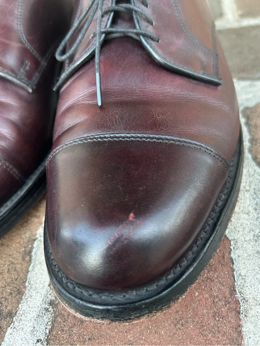 Allen Edmonds sleek burgundy